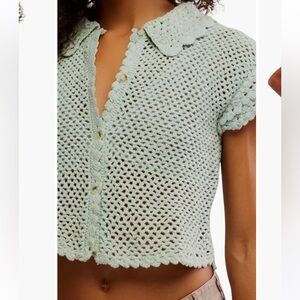 NWOT Free People Lily Crochet Top (size M)